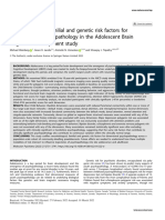 Neurobiological, Familial and Genetic Risk Factors For Dimensional Psychopathology in The Adolescent Brain Cognitive Development Study