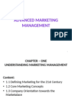 Chapter 1 Advanced Marketing Management