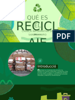 Presentación Sobre Reciclaje y Sostenibilidad Didáctivo Verde Amarillo