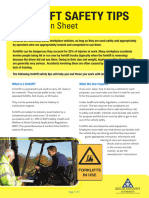 Forklift Safety Tips - Information Sheet Checklist