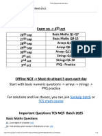 TCS Coding Cheat Sheet