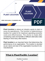 WEEK 5 Factorss Affecting Plant Location