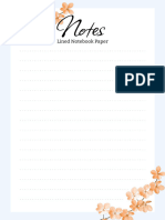 Lined Notebook Paper #6460