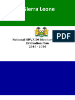 2016 - 2020 HIV M&E-Plan