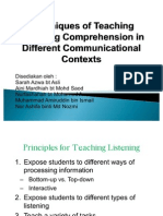 PKU3105 Techniques of Teaching Listening Comprehension in Different Communicational Contexts