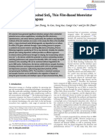 Adv Funct Materials - 2024 - Feng - Spin Coating Deposited SnS2 Thin Film Based Memristor For Emulating Synapses