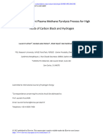 An Energy-Efficient Plasma Methane Pyrolysis Process For High Yields of Carbon Black and Hydrogen