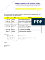 Class Ix - Datesheet Term End-I