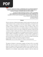 Propuesta Didáctica para La Enseñanza de Las Leyes de Newton Desde El Enfoque CTS en Estudiantes de Cuarto Grado de La Escuela Normal Superior Sede Antonio Nariño