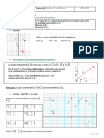 Ch11 Vecteurs Et Coordonnées PROF