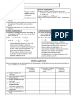 Fiche D'exercices Cinematique Du Point