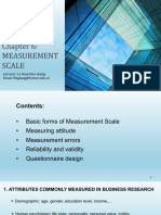 Chapter 6 - Measurement Scale