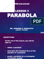 Precal Module 3 Parabola