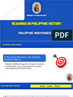 Philippine Independence: Readings in Philippine History