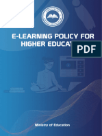 E-Learning Policy For Higher Education