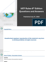 IATF Rules 6th Edition Questions and Answers