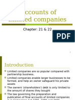 CHP 21 - 22 Accounts For Limited Companies