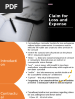 Claims For Loss and Expense