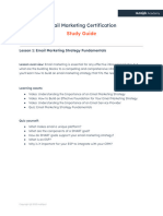 Study Guide - Email Marketing Certification