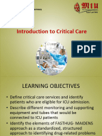 Introduction To Critical Care: Spring 2023