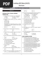 Lakshya JEE Main (2025) : Chemistry