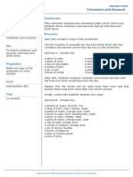 Containers and Amounts