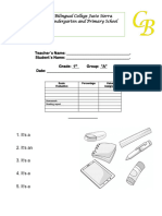 Study Guide 1st Grade 1bim