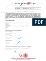 Fiche Santé Individuelle (Pour Tous Les Participants) - Modifiée