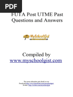 FUTA POst UTME Biology Questions