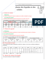 Mesure Du Volume Des Liquides Et Des Solides Cours 1