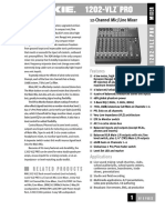 Mackie 1202 VLZ Pro MFR Spec Sheet