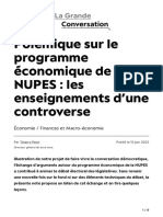 Polemique Sur Le Programme Economique de La NUPES Les Enseignements Dune Controverse La Grande Conversation