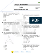 Electric Charges and Fields - DPP 03 (Of Lec 09) - Lakshya JEE 2.0 2025