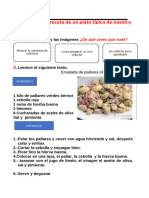 Leemos Una Receta de Nuestro Distrito