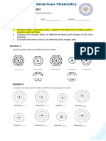 Experiance 2 - Bohr Model Work Sheet