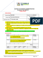 BUS 6001 - Case Analysis 30 Marks