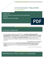 Ethical Issues in Scholarly Publishing