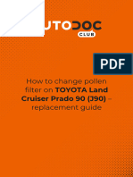 EN How To Change Pollen Filter On Toyota Land Cruiser Prado 90 j90 Replacement Guide