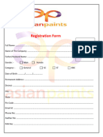 Asian Paints Registration Form.