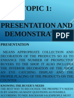 Topic 1 Presentation Demostration and Objection Handling