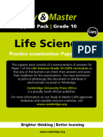 Life Sciences Practice - Examination - Paper - 1 - Memo - Grade - 10