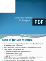 Rate of Return