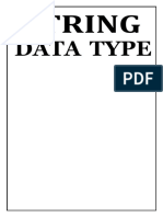 String Data Type - Unit-3