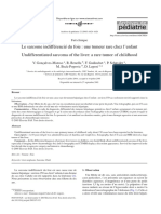 Undifferentiated Sarcoma of The Liver A Rare Tumor of Childhood