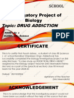 Investigatory Project On Drug Addiction Final