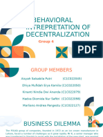 Group 4 (A Behavioral Intrepretation of Decentralization)