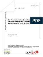 Le Cinema Dans Les Expositions Internationales Et Universelles Parisiennes de 1900 A 1937