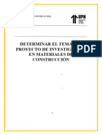 Temas de Proyecto Materiales de Construccion