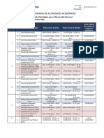 Cronograma Actividades Académicas-Planificacion