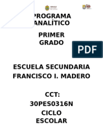 Plan Analitico Etica y Naruraleza. 1° Secundaria 2024-2025